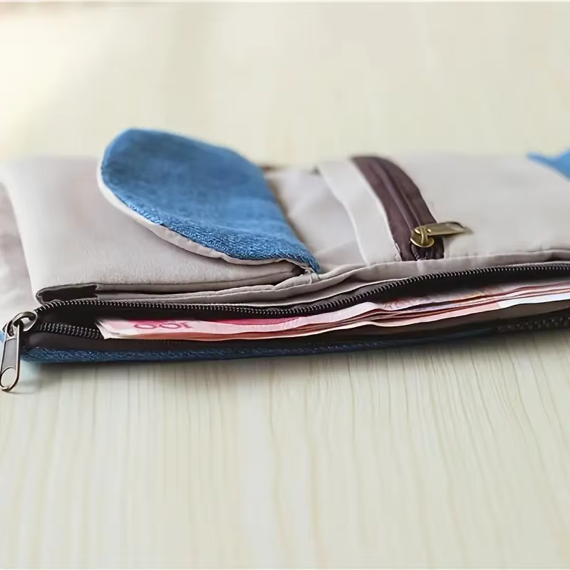 Portefeuille en tissu pliable fait à la main pour femmes