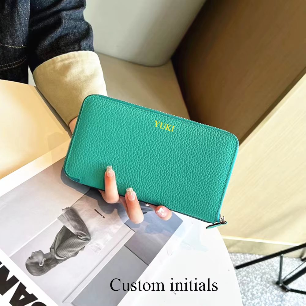 Portefeuille Long en cuir véritable pour femmes