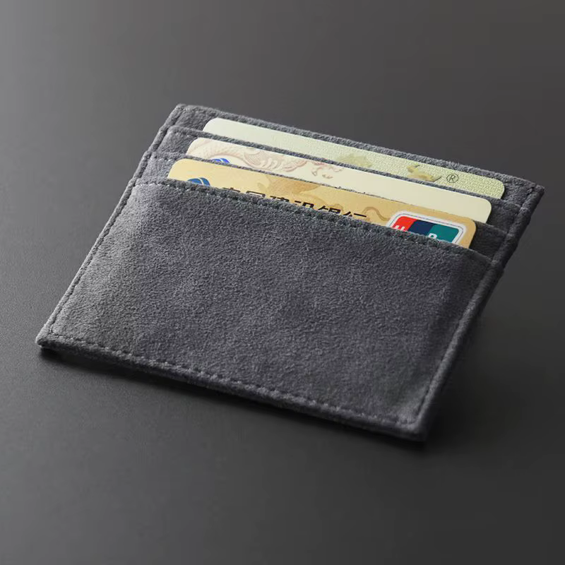 Portefeuilles miniatures pour hommes en cuir suédé de qualité