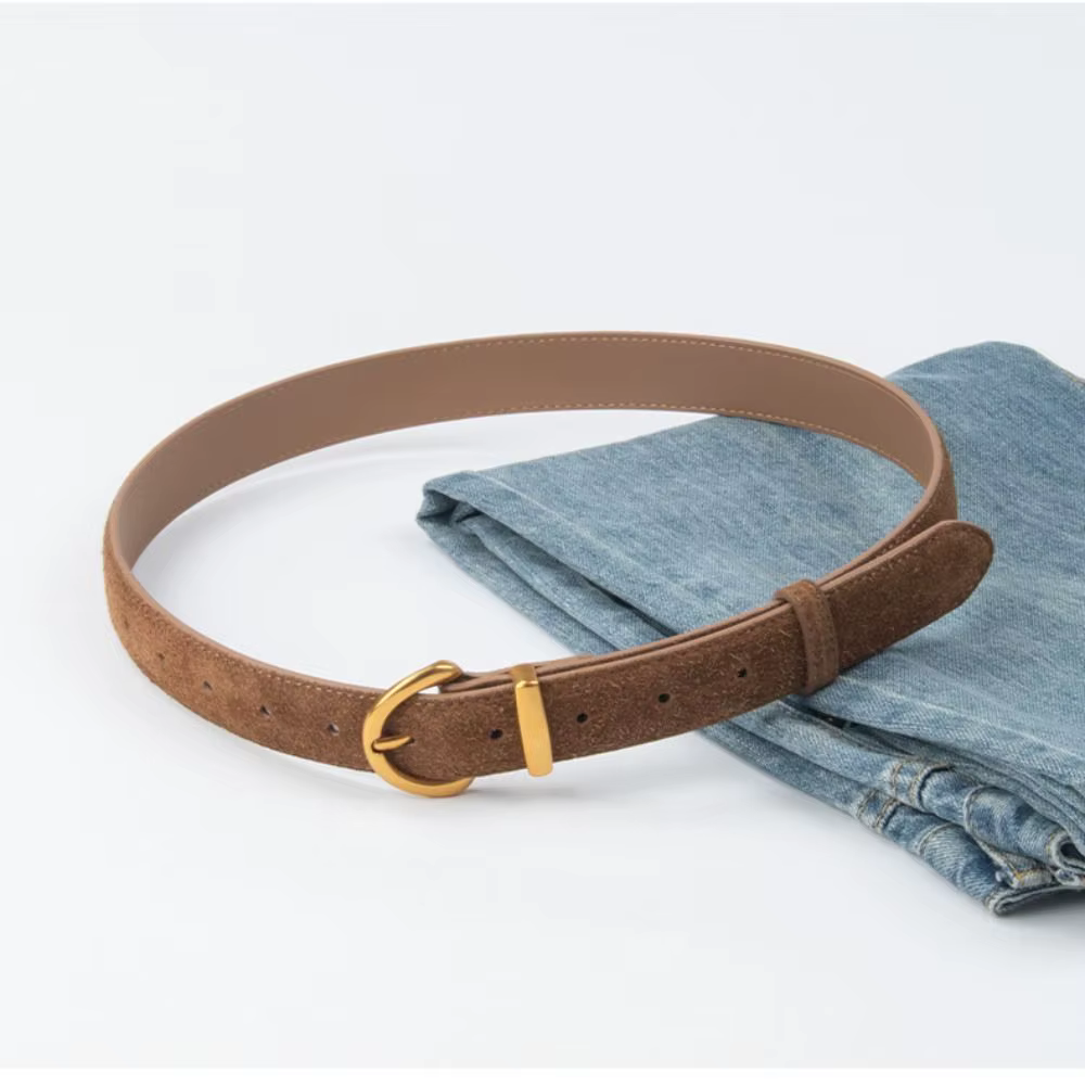 Ceinture en cuir suédé pour femme