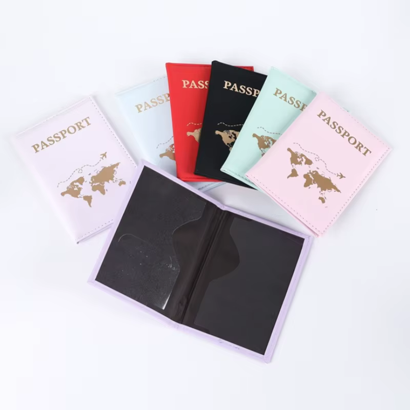 Porte-passeport en cuir pour femmes et hommes