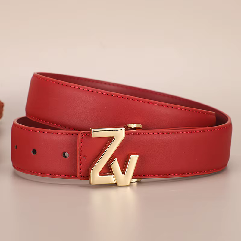 Nouvelle ceinture en cuir large de 34mm pour femmes