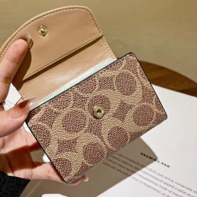 Portefeuille de rangement multifonctionnel haut de gamme en cuir de camélia