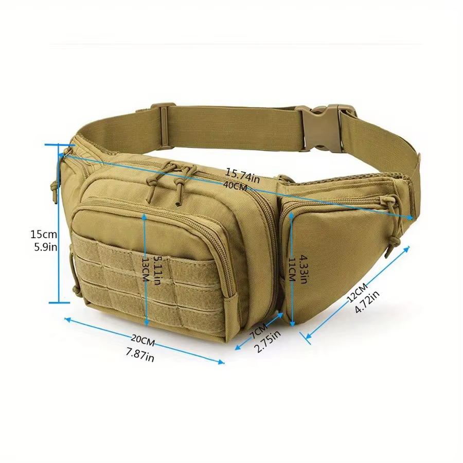 Hommes taille Fanny Pack ceinture sac tactique militaire moto cavalier sport escalade Camping Nylon mâle outil fronde poitrine hanche Bum sac