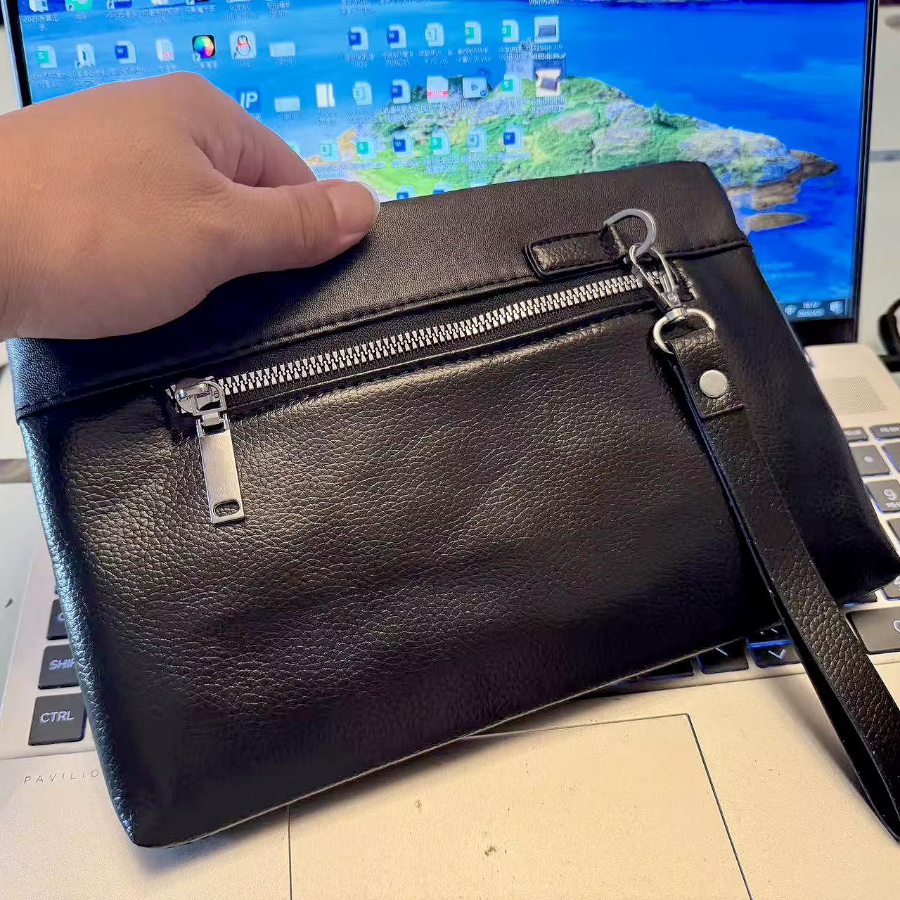 Portefeuille de luxe en cuir pour hommes d'affaires