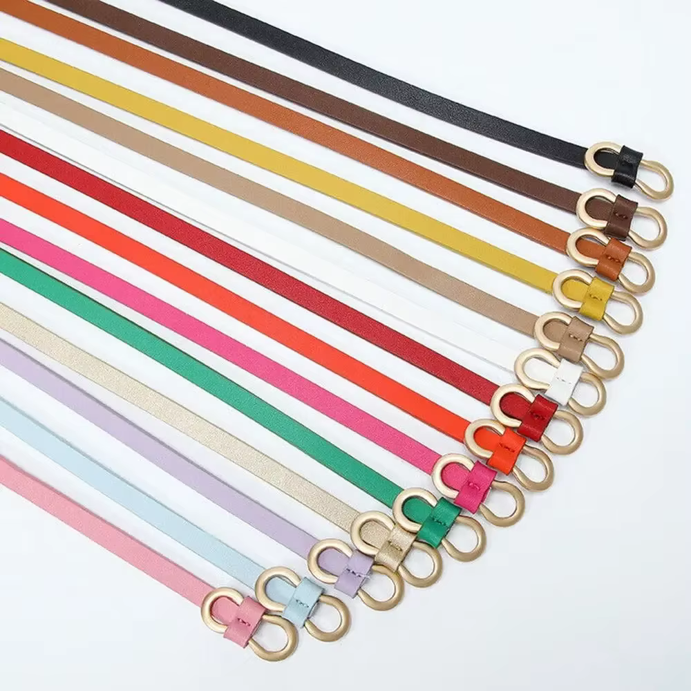 Ceinture en cuir vintage pour robe chemise