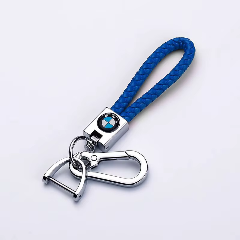Porte-clés en cuir et métal avec pendentif tressé pour emblème BMW M X1 X2 X3 X5 X4 X6 X7 G30 G20 G32 G11 G12 F40 F30 F20 F10 F34
