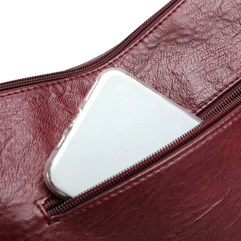 Sac à bandoulière pour femme en cuir souple