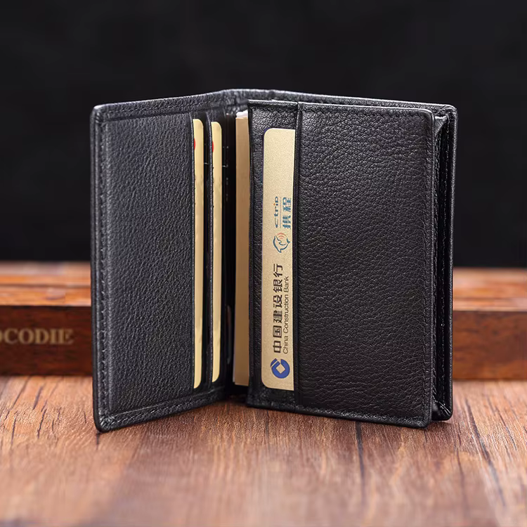 Mode de luxe en cuir véritable cartes portefeuilles hommes porte-cartes de crédit femmes porte-carte et d'identité