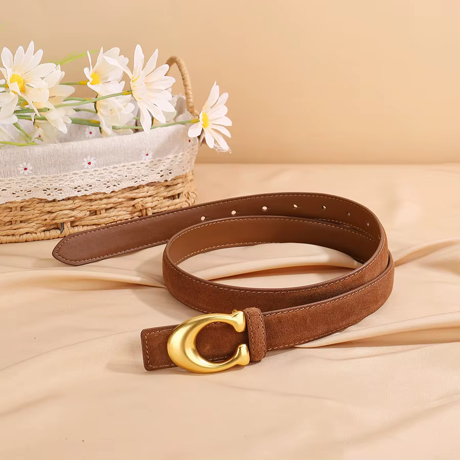 Ceinture en cuir suédé à boucle C