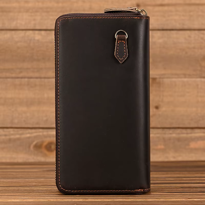 Portefeuille de styliste en cuir véritable pour homme d'affaires