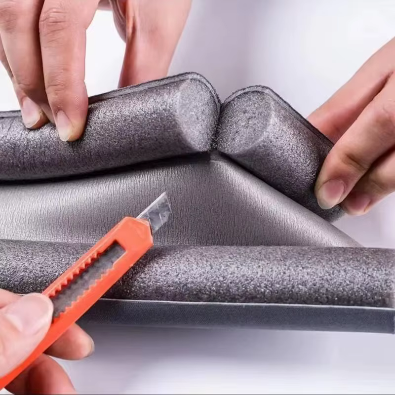 1 Pack Bande d'étanchéité souple pour bas de porte, anti-froid, bloqueur de courant d'air, bande d'étanchéité plus épaisse