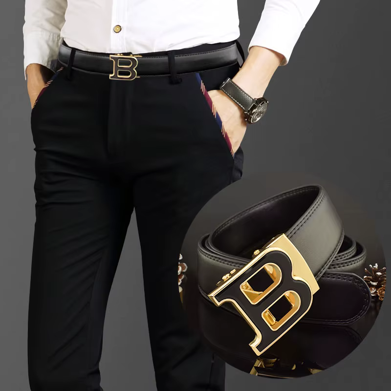 Haute qualité B lettre blanc ceinture hommes classique exquis concepteur