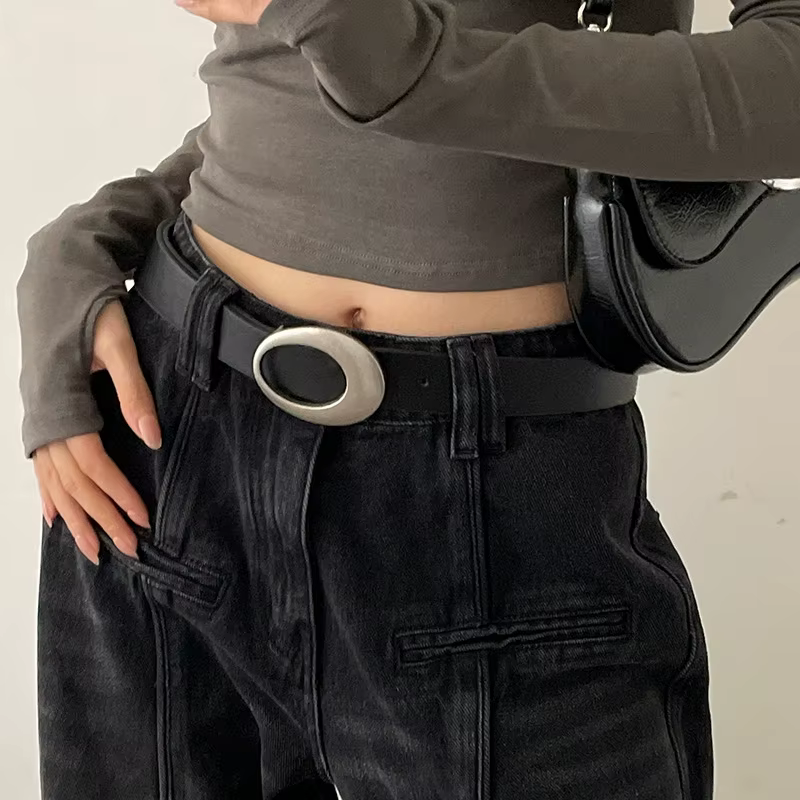 Ceinture Vintage lune étoile Punk décoration Couple Y2k boucle en métal hommes et femmes