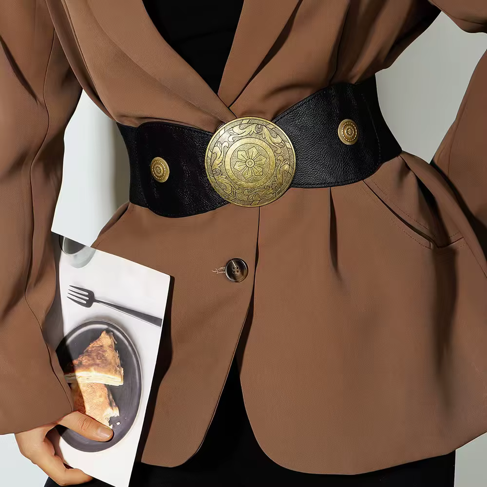 Ceinture élastique large pour femme