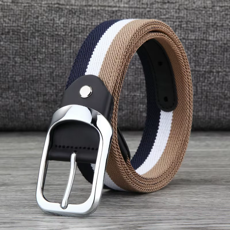3.5cm hommes tissu toile sangle homme ceinture pour étudiant concepteur