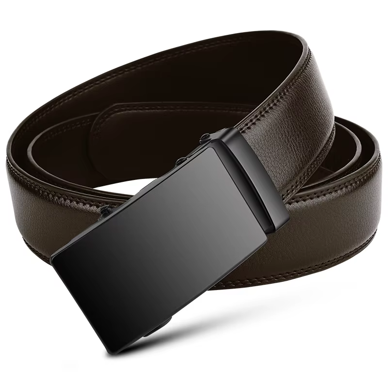 Ceinture d'affaires noire pour hommes – Sangle de taille en cuir PU de luxe