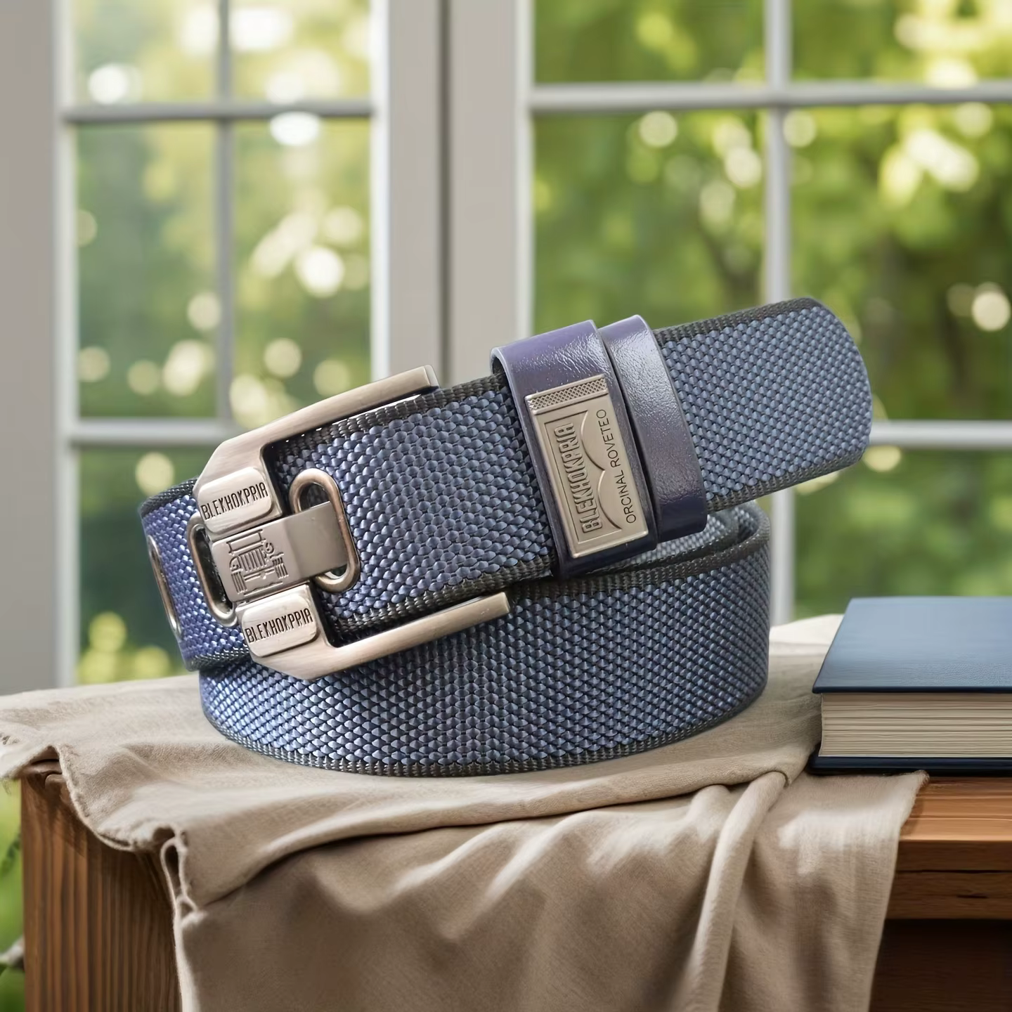 Ceinture en toile à boucle ardillon pour hommes pour adolescents – Décontracté rétro élégant de haute qualité
