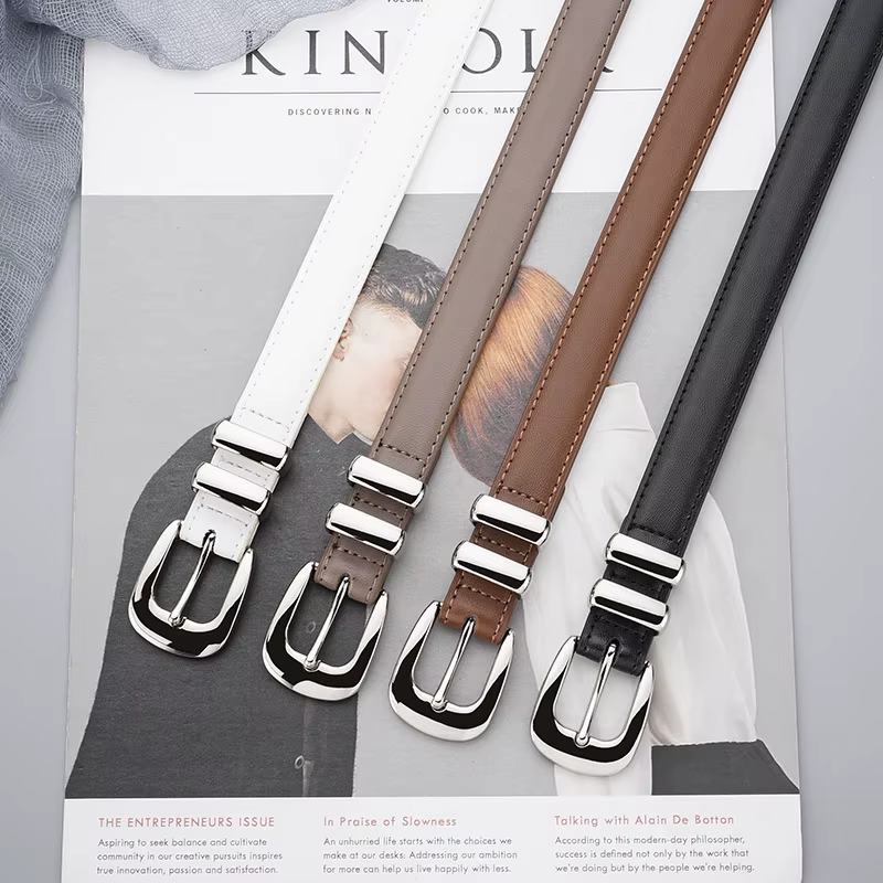 Ceinture en cuir véritable pour femme, ceinture en cuir de vachette, décoration de robe, ceinture en jean, mode d'affaires, luxe, nouveau, 2023