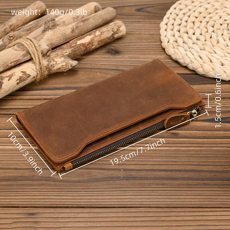 Portefeuilles d'argent en cuir véritable sac à main en cuir vintage hommes femmes clip sac à main portefeuille marque de luxe designer long portefeuille pour homme femme