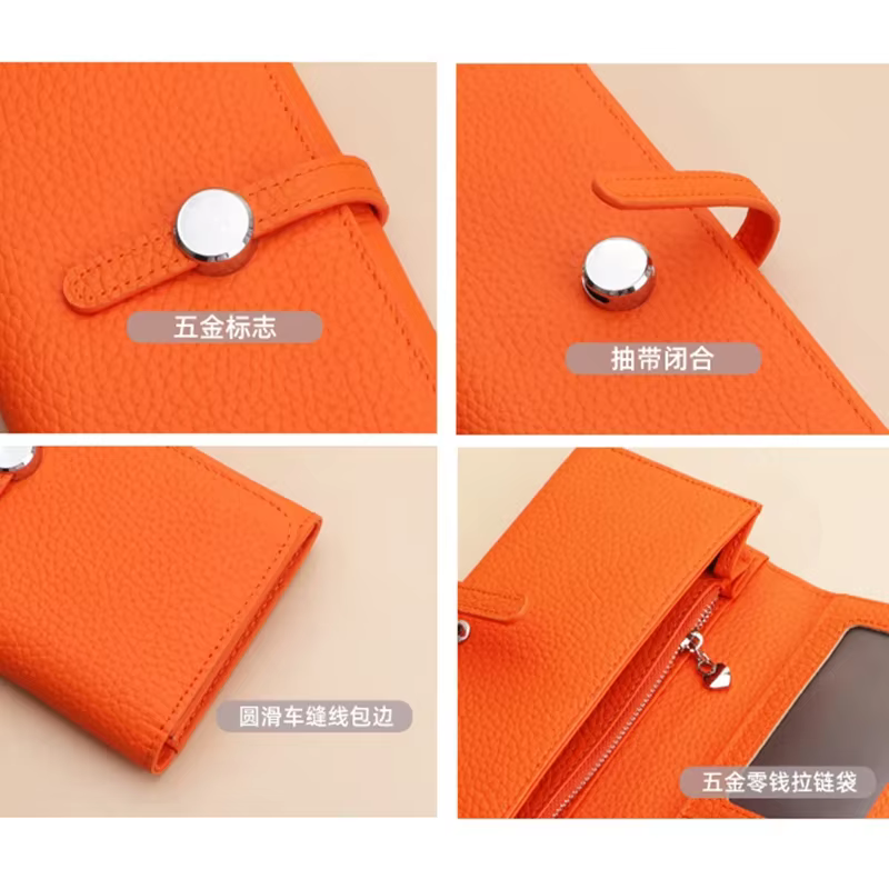 Portefeuille en cuir véritable pour femmes