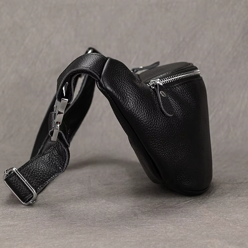 Sacs de taille en cuir véritable pour hommes
