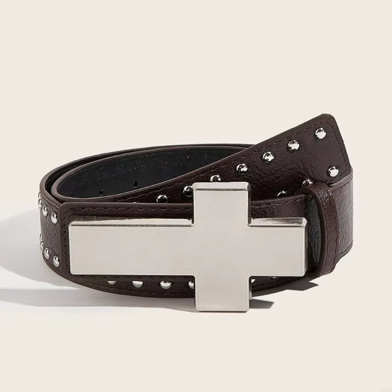 Ceinture cloutée Crucifix élégante pour hommes femmes