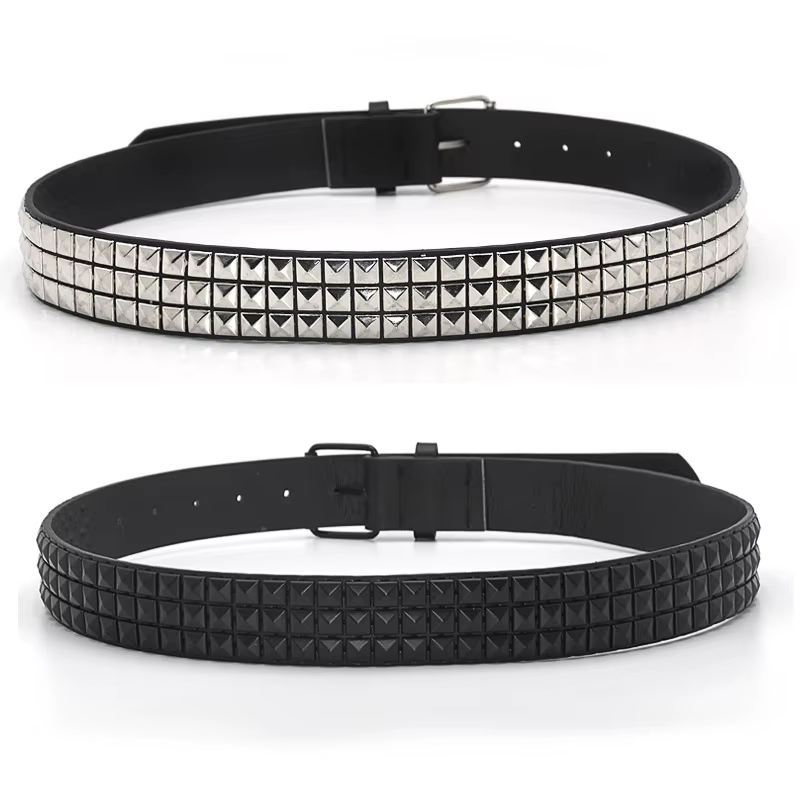 Ceinture à rivets Pyramid Fashion pour hommes et femmes