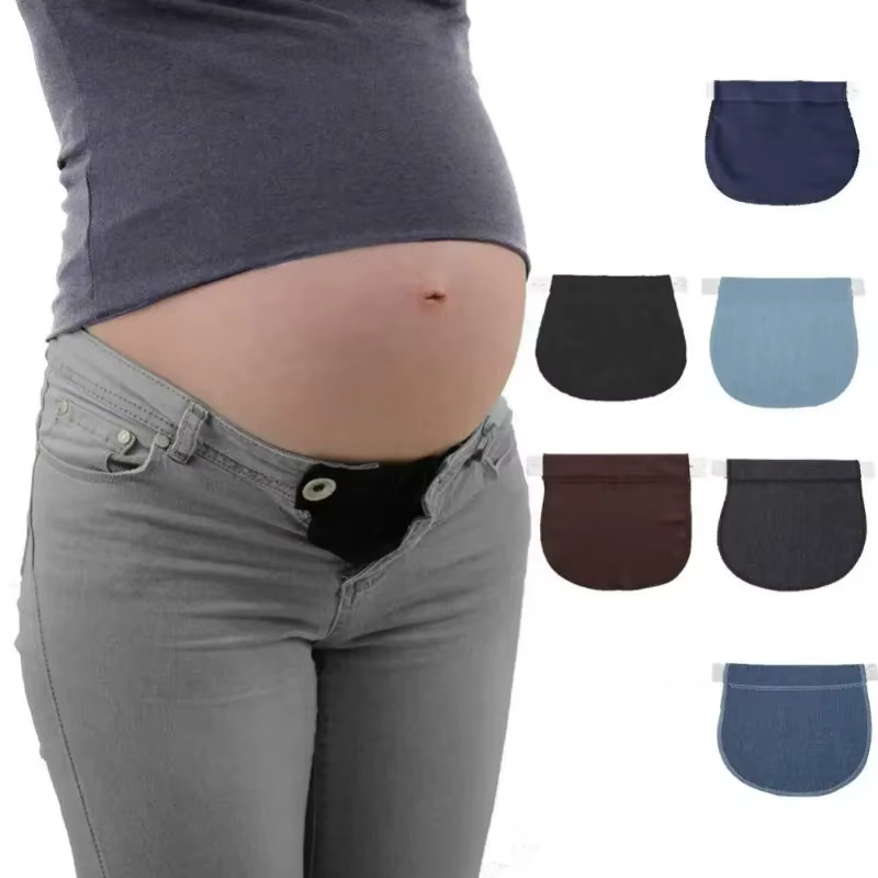 ALTERGrossesse Ceinture artificiel astique, Doux et Réglable, Pantalon Allongeant la Taille, Bouton Mère