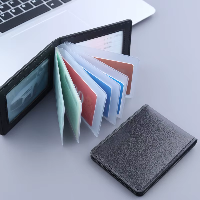 Portefeuille en cuir PU pour documents de conduite de voiture