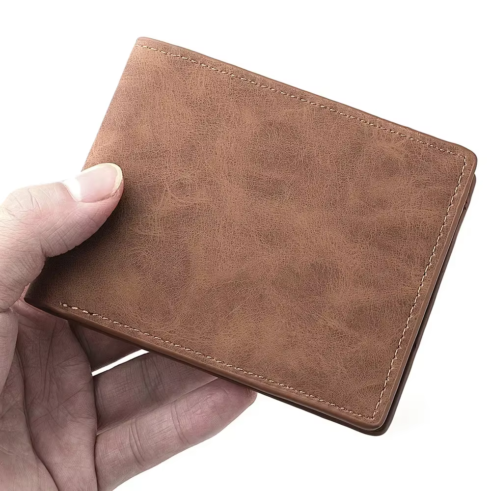 Multi-carte 2025 fente hommes portefeuille en cuir portefeuilles petits porte-monnaie conception Dollar prix haut hommes mince portefeuille avec sac à monnaie fermeture éclair