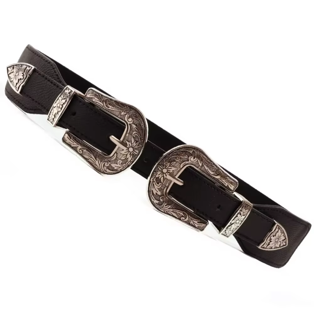 Ceinture noire polyvalente personnalisée pour femme