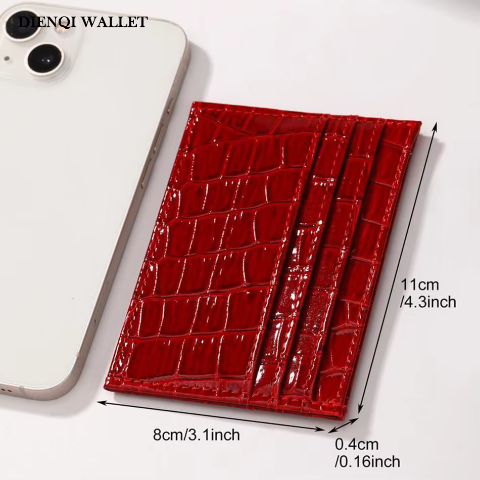 Portefeuille Crocodile solide Simple pour femmes