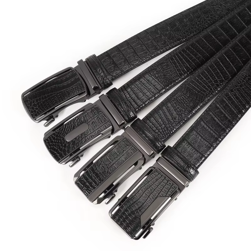 Ceinture d'affaires à boucle carrée pour hommes