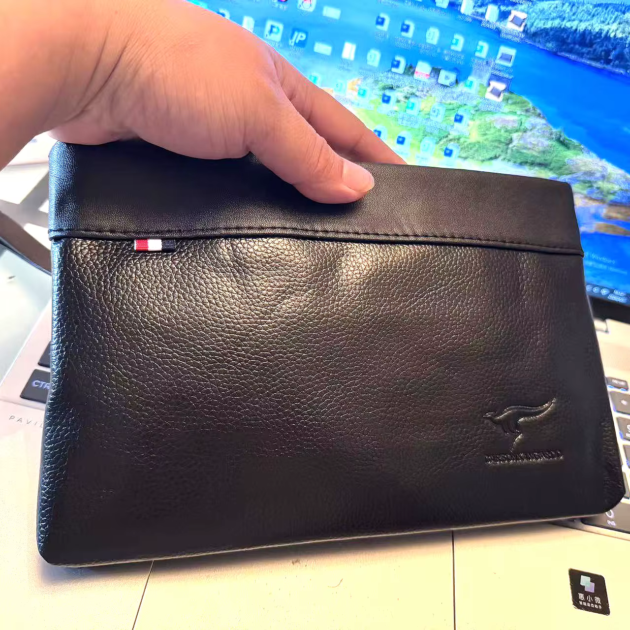 Portefeuille de luxe en cuir pour hommes d'affaires
