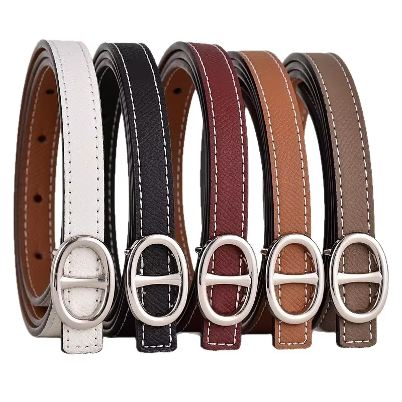 Nouvelle ceinture polyvalente en cuir fin pour femme