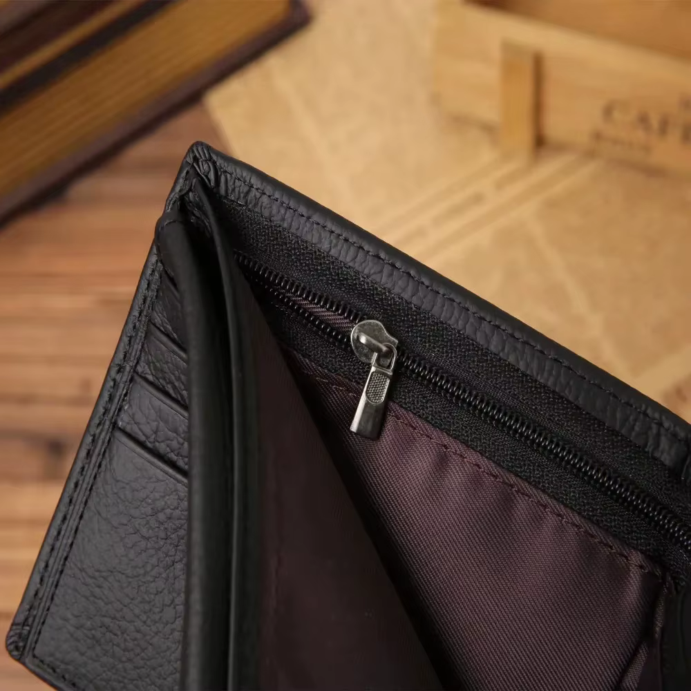 Portefeuille en cuir véritable pour hommes produit Premium portefeuilles en peau de vache
