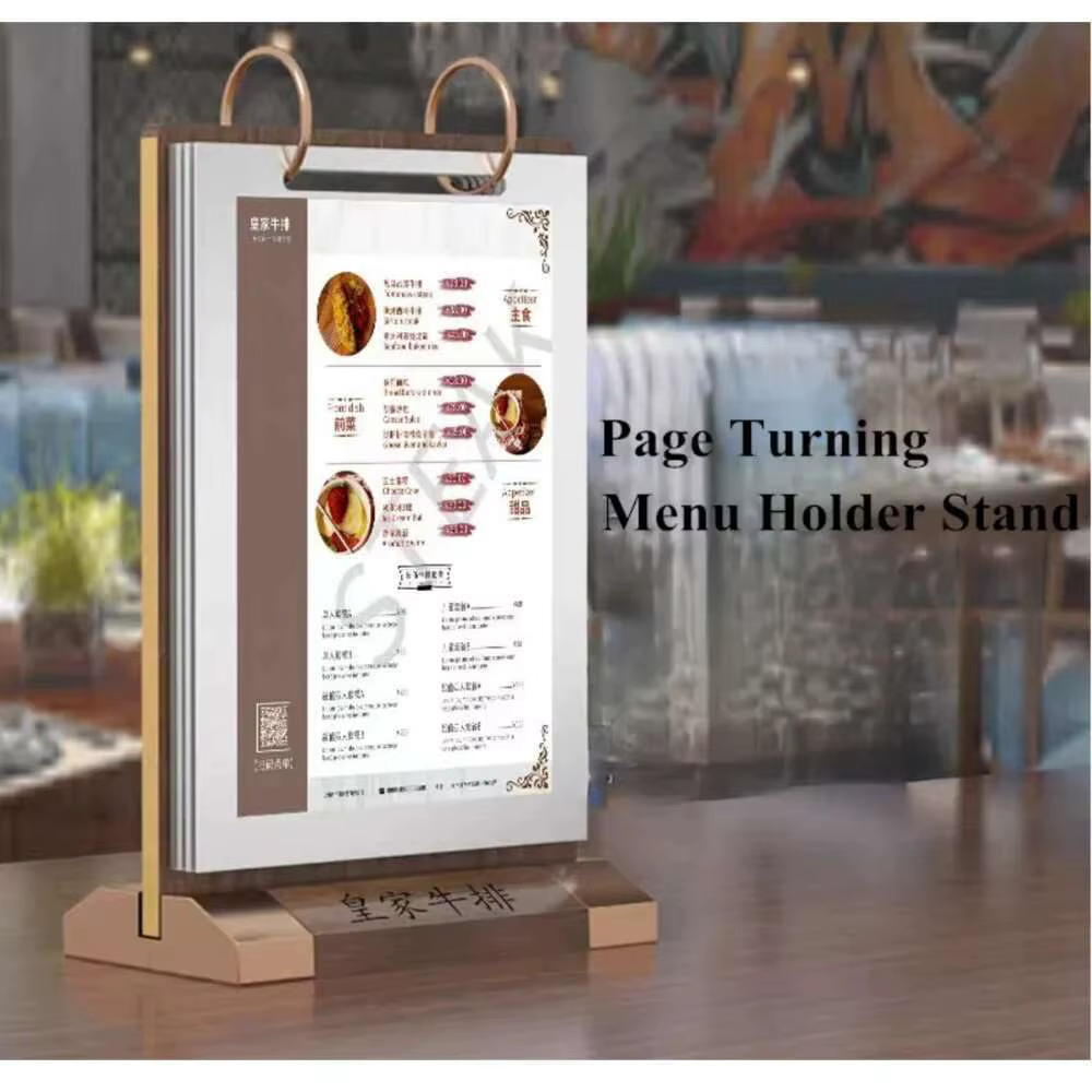 Supports de panneaux de Menu de Table tournante de Page A4, présentoir de cartes pour l'école, hôtel, bureau, magasin, affiche de Restaurant, cadre d'étiquette en papier