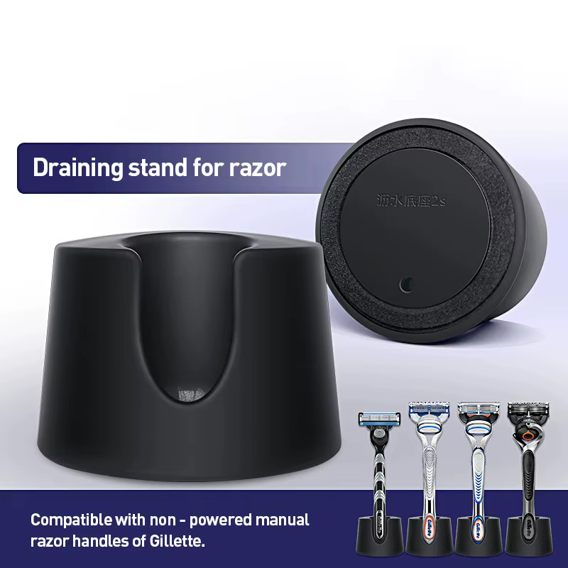 Support de rasoir en alliage métallique avec trou de drainage, ajustement universel pour la plupart des rasoirs, résistant aux rayures, compatible avec Gillette