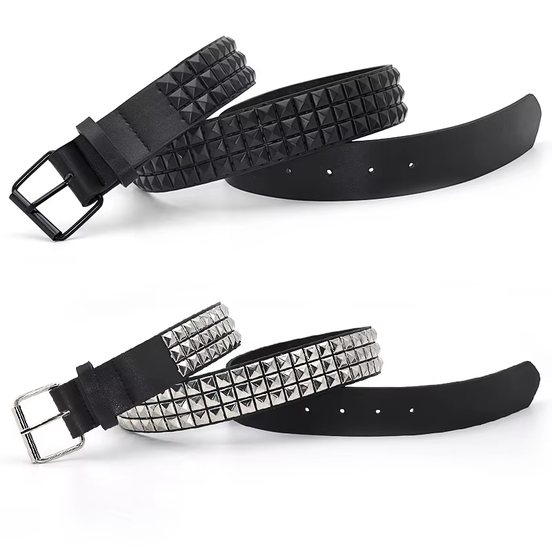 Pyramide mode Rivet ceinture hommes et femmes clouté