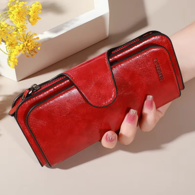 Portefeuille long à fermeture éclair pour hommes