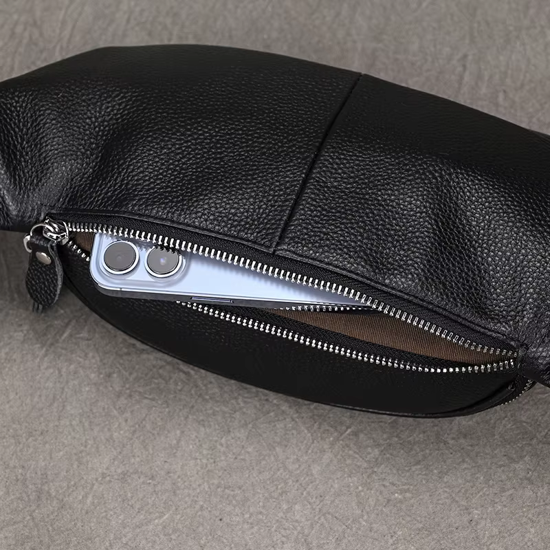 Sacs de taille en cuir véritable pour hommes