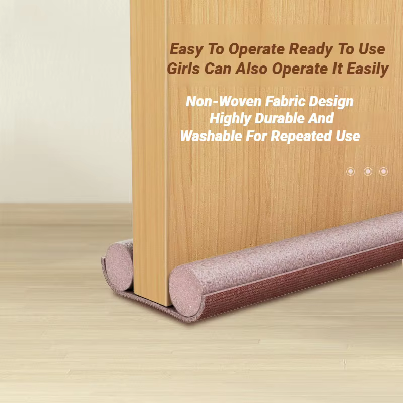 Bande d'étanchéité pour bas de porte, bande insonorisante pour interstice de porte et fenêtre, bande pare-vent, isolation thermique et anti-poussière