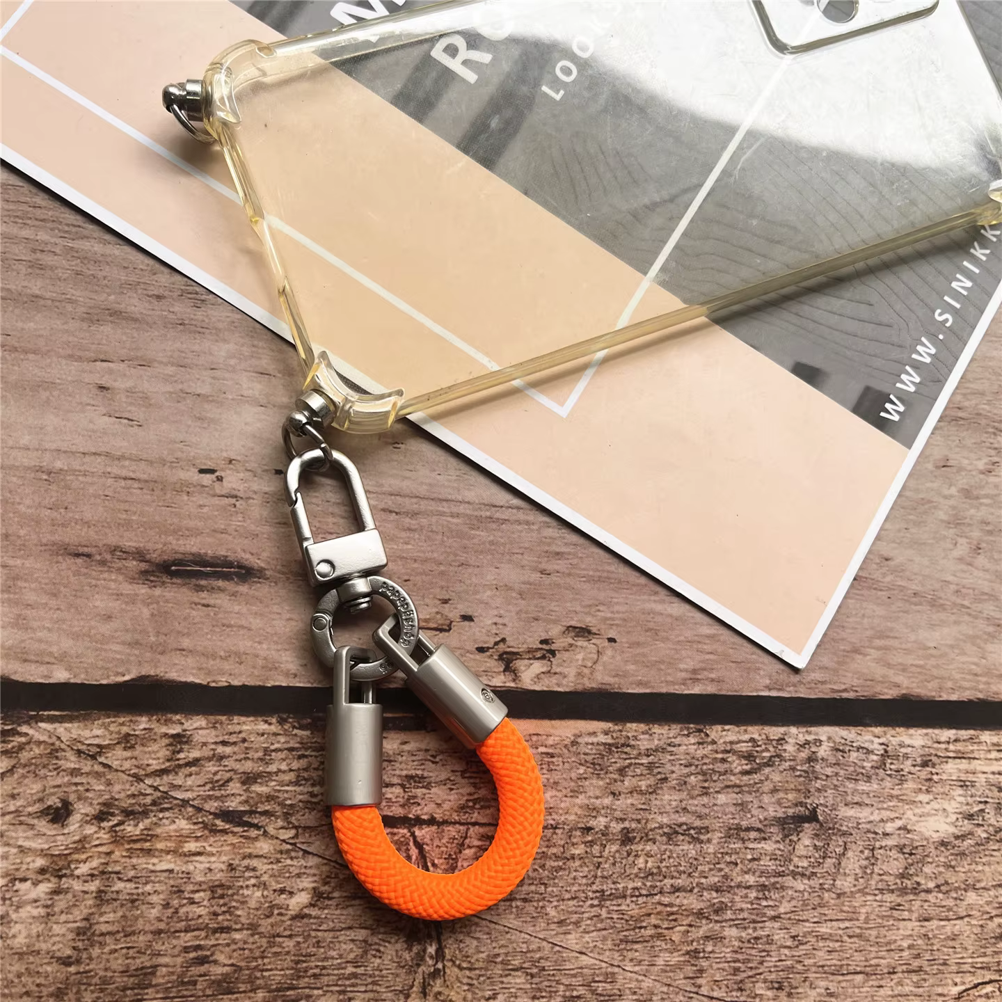 Porte-clés lanière en métal lourd