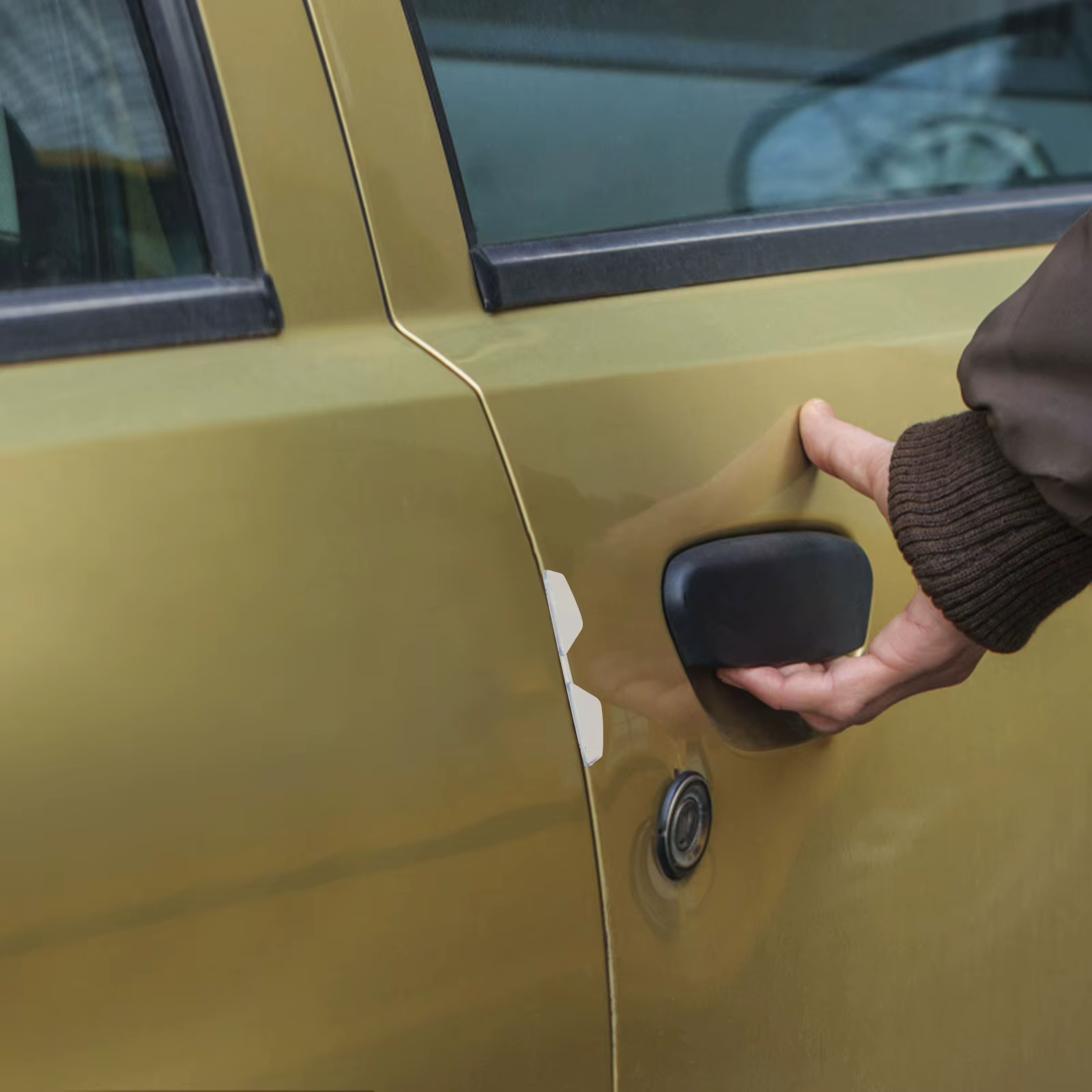 4 protections de seuil de porte de voiture en PVC souple, installation facile sans outils, anti-collision, protection contre les rayures