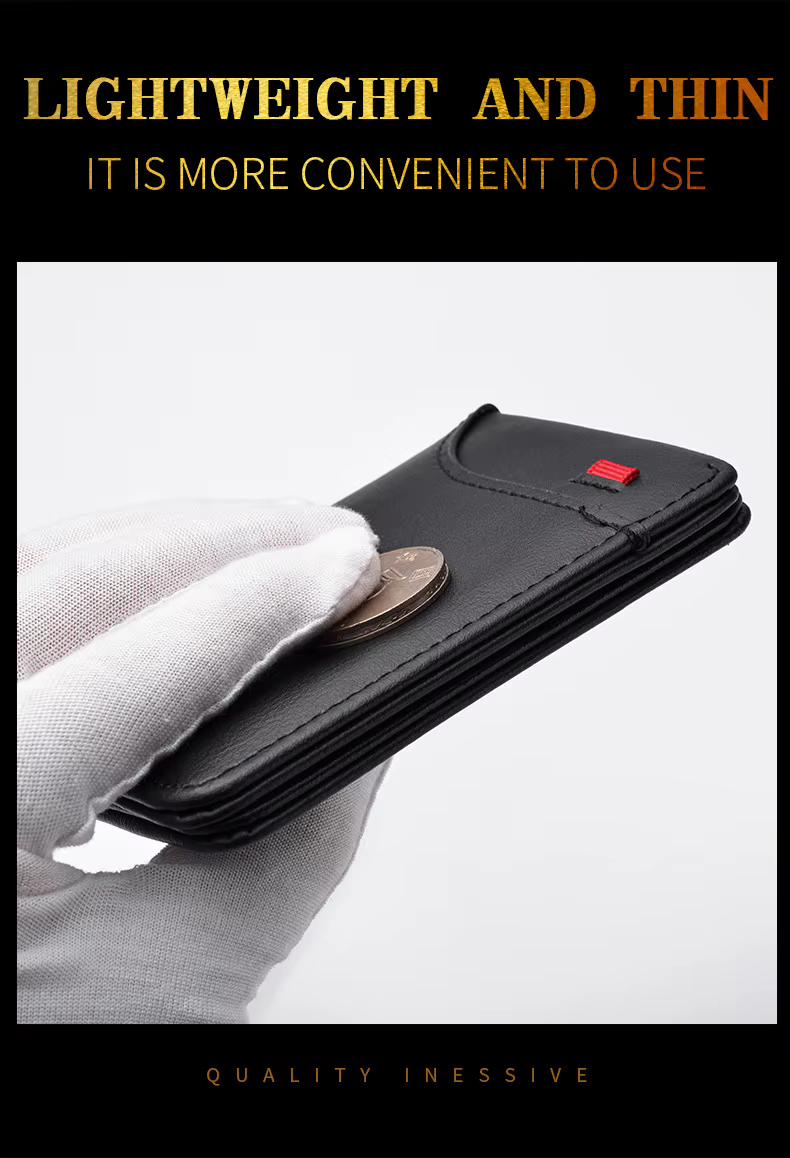 Portefeuille de voiture multifonctionnel en cuir pour cartes d'identité et de crédit