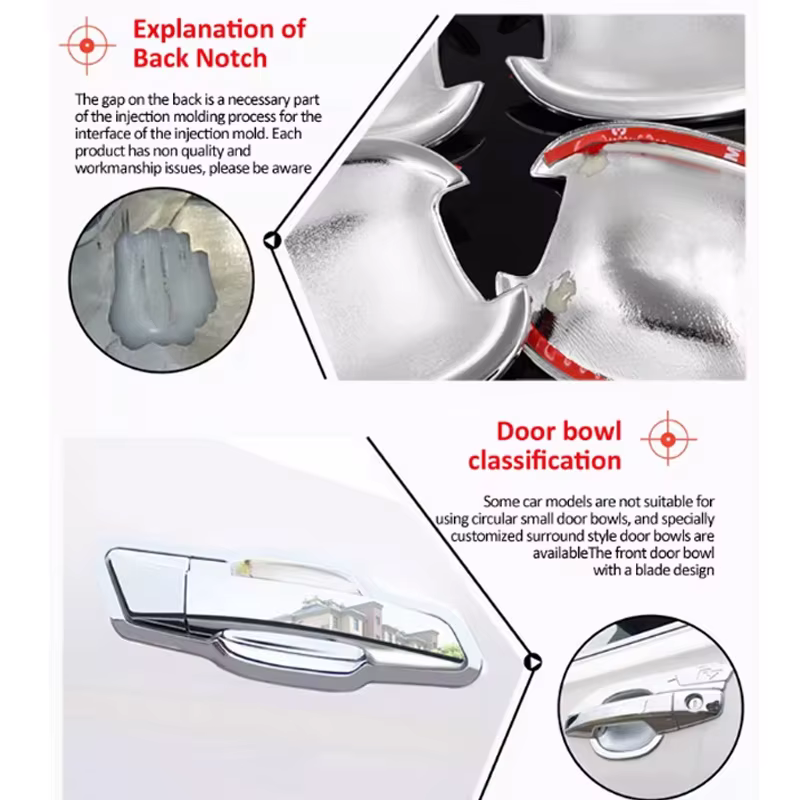 Couvercle de poignée de porte chromé anti-rayures, accessoires de voiture pour citroën C Elysee Peugeot 301 IKCO Tara 2013 ~ 2023