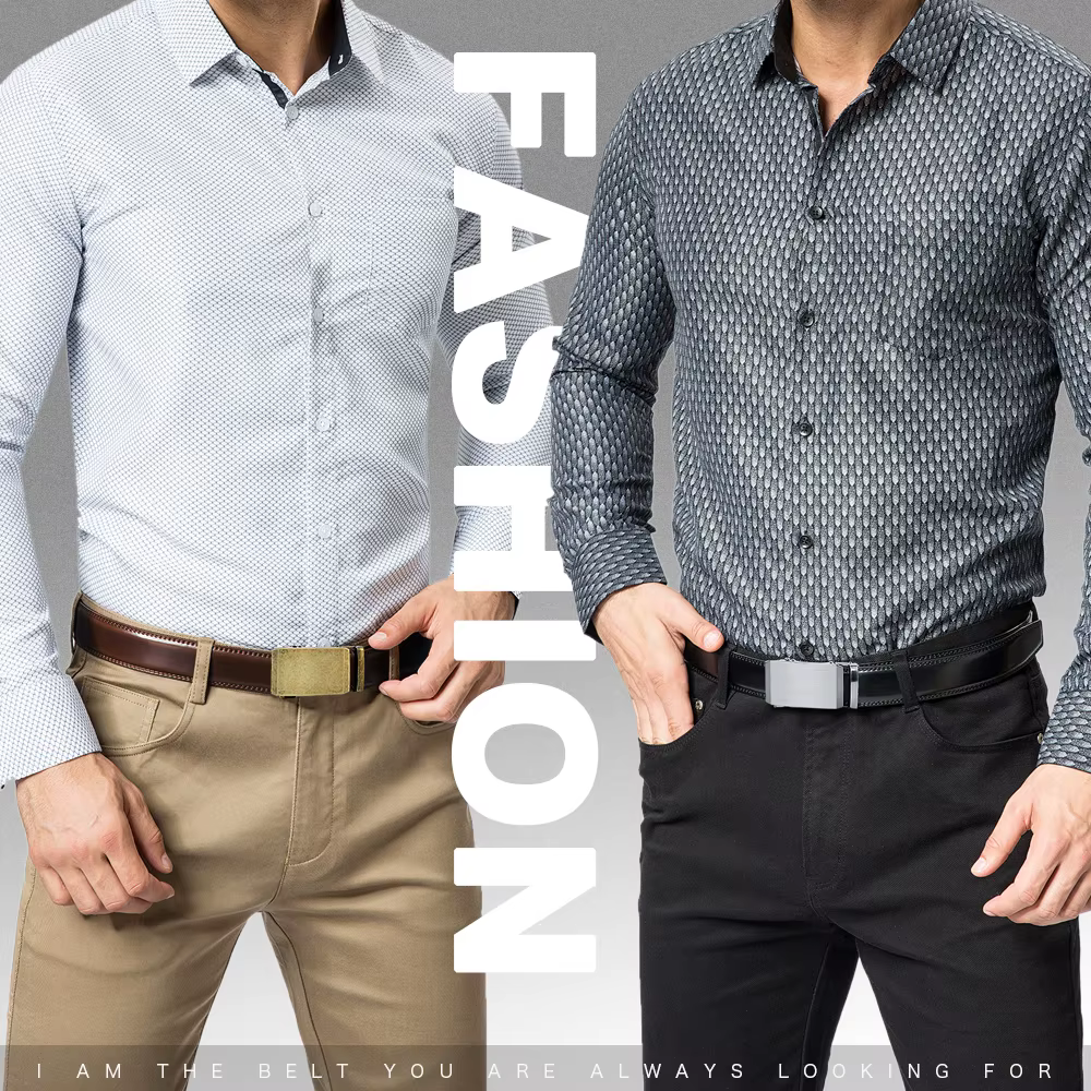 Ceinture en cuir pour hommes, boucle automatique, ceintures en alliage de mode, ceintures de luxe en cuir véritable pour hommes d'affaires, vêtements de luxe de styliste