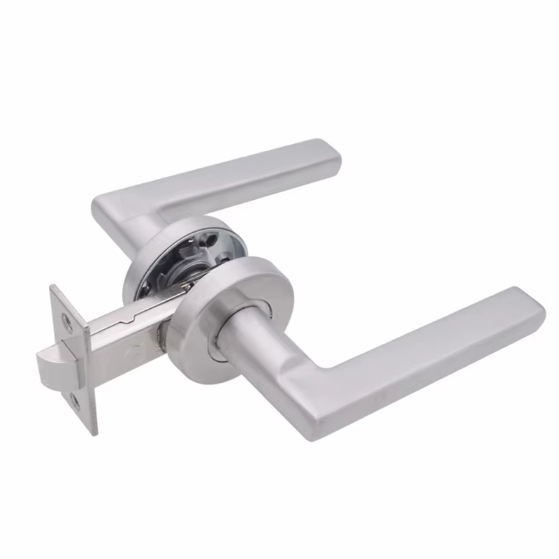 Serrure de Passage de porte ignifuge en acier inoxydable 304, 60mm, poignée en langue