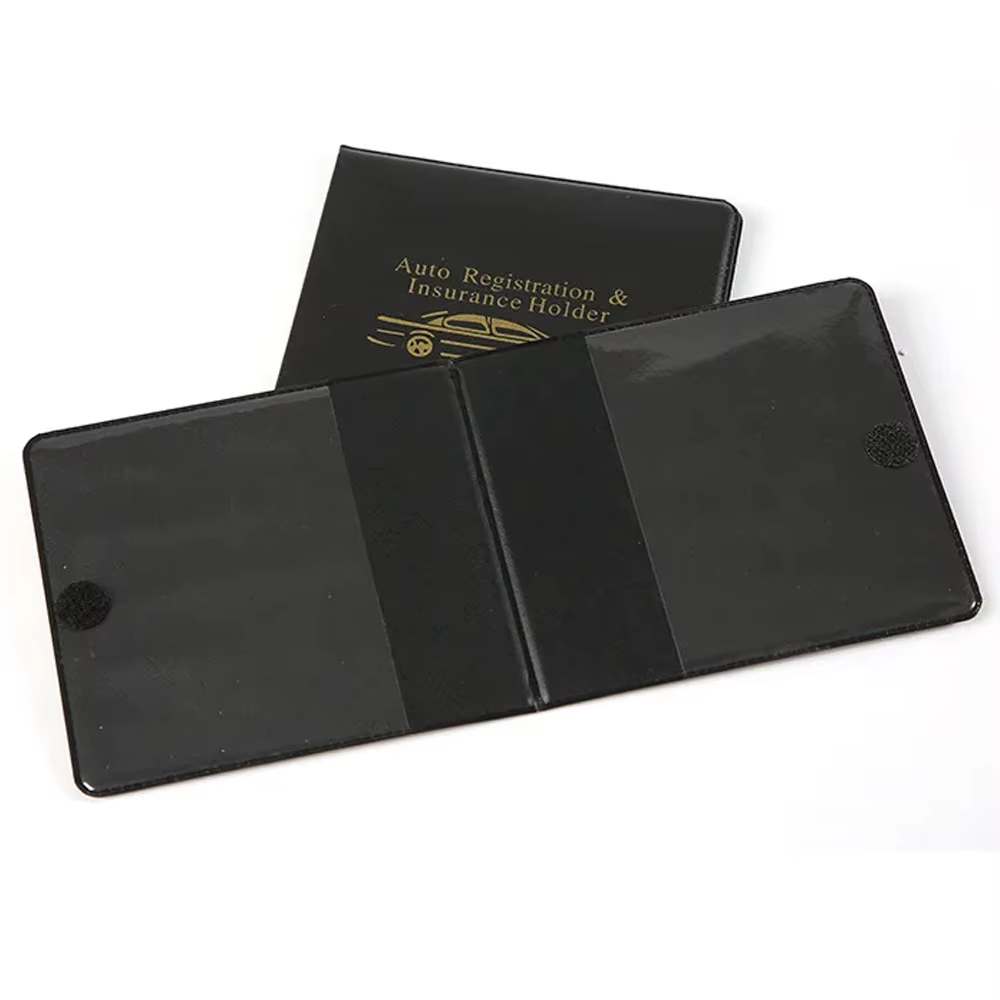 Portefeuille d'enregistrement et de carte d'assurance de voiture, Auto